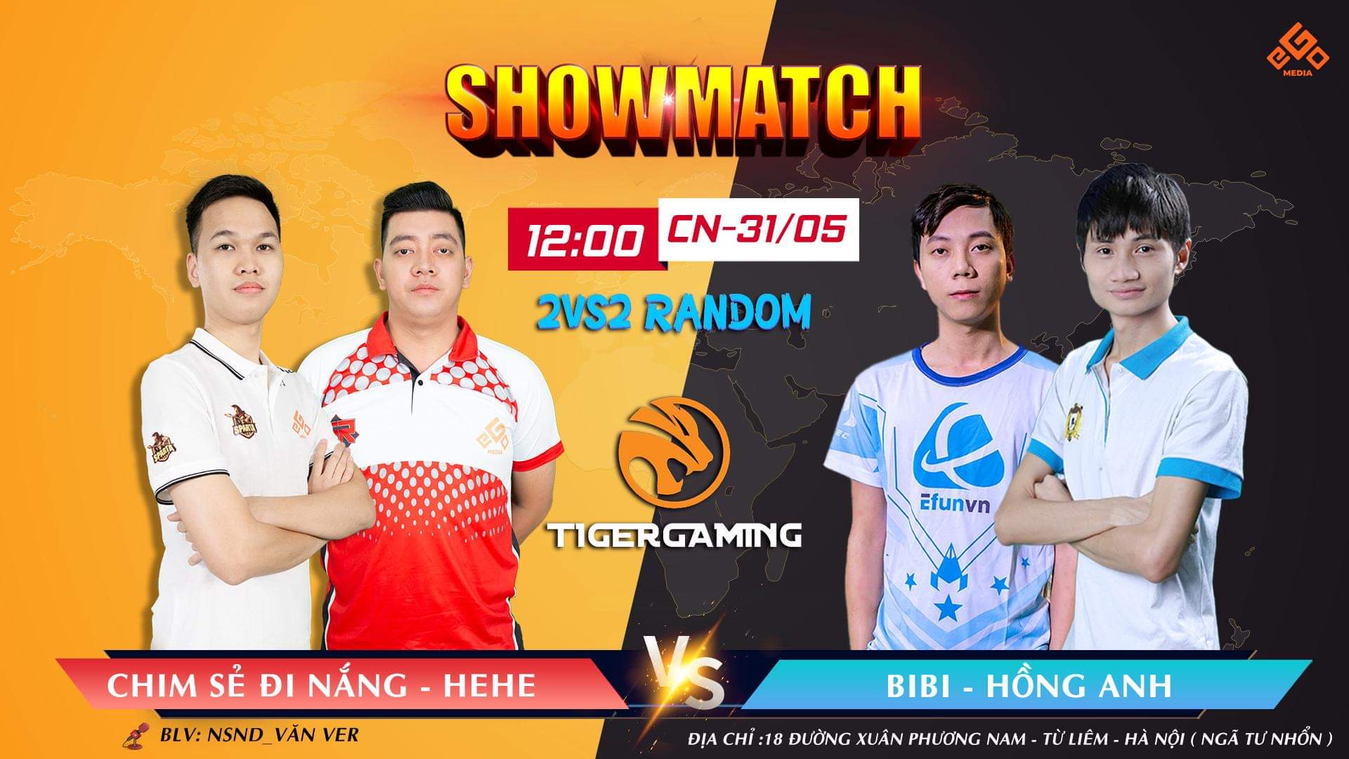 Chim Sẻ Đi Nắng – HeHe vs BiBi – Hồng Anh Long Hổ Song Đấu Tại Tiger Gaming