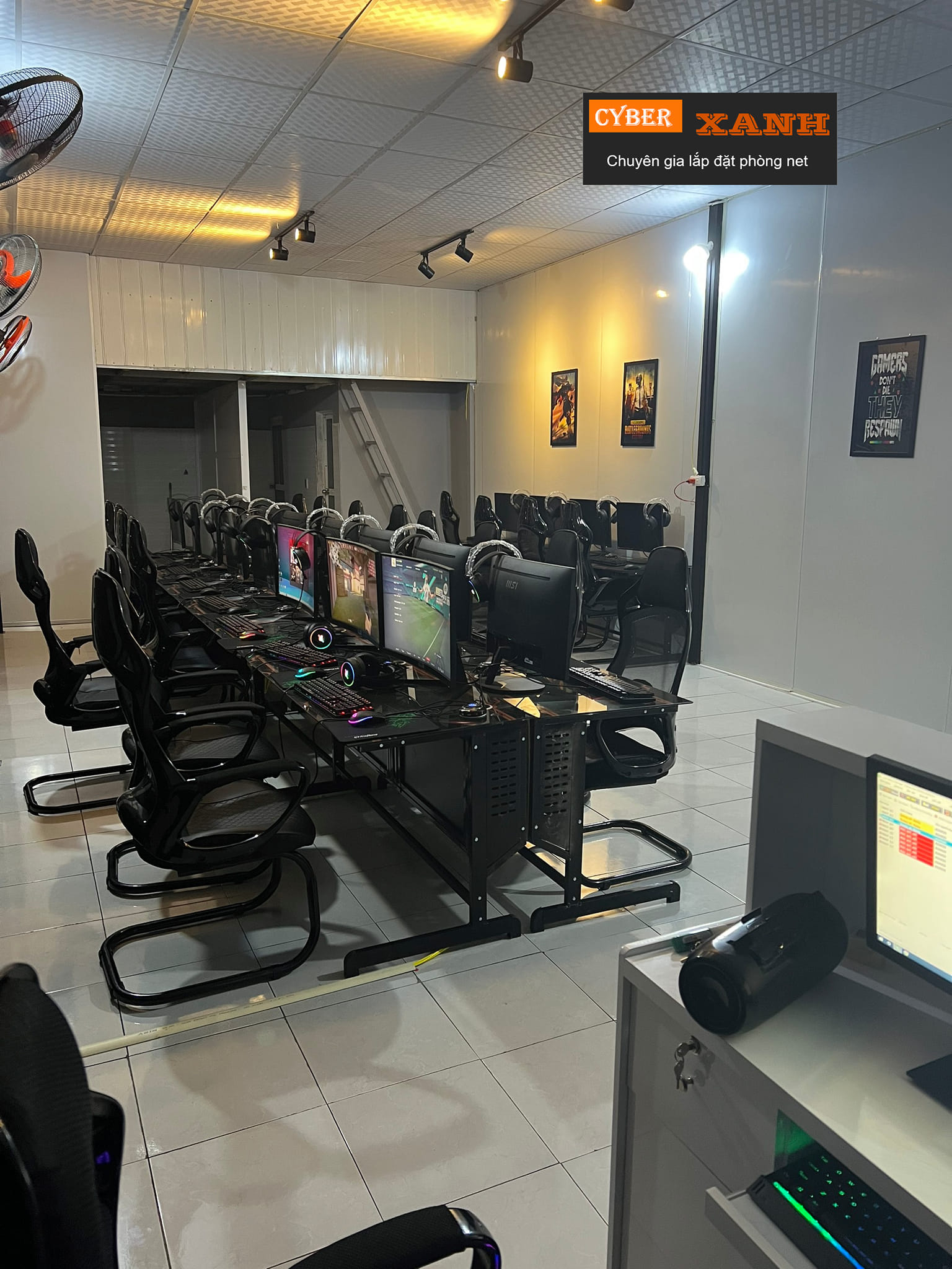 Dự án lắp đặt phòng net Muối Gaming tại Mê Linh Hà Nội 2