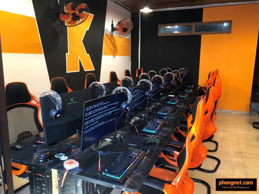 Dự án lắp đặt phòng net K Gaming tại Huế 1