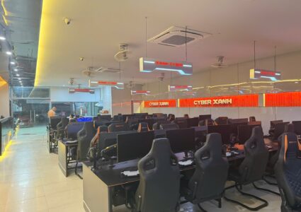 Lắp đặt phòng net Cyber Xanh Bích Động