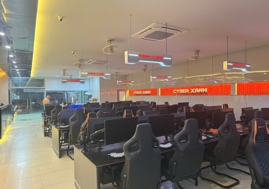 Lắp đặt phòng net Cyber Xanh Bích Động